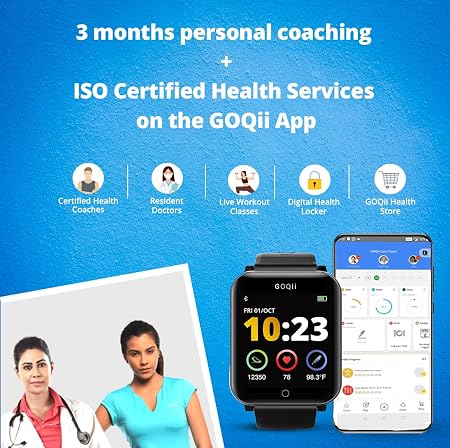 Goqii Smart Vital Fitness Spo2, Body Temperature