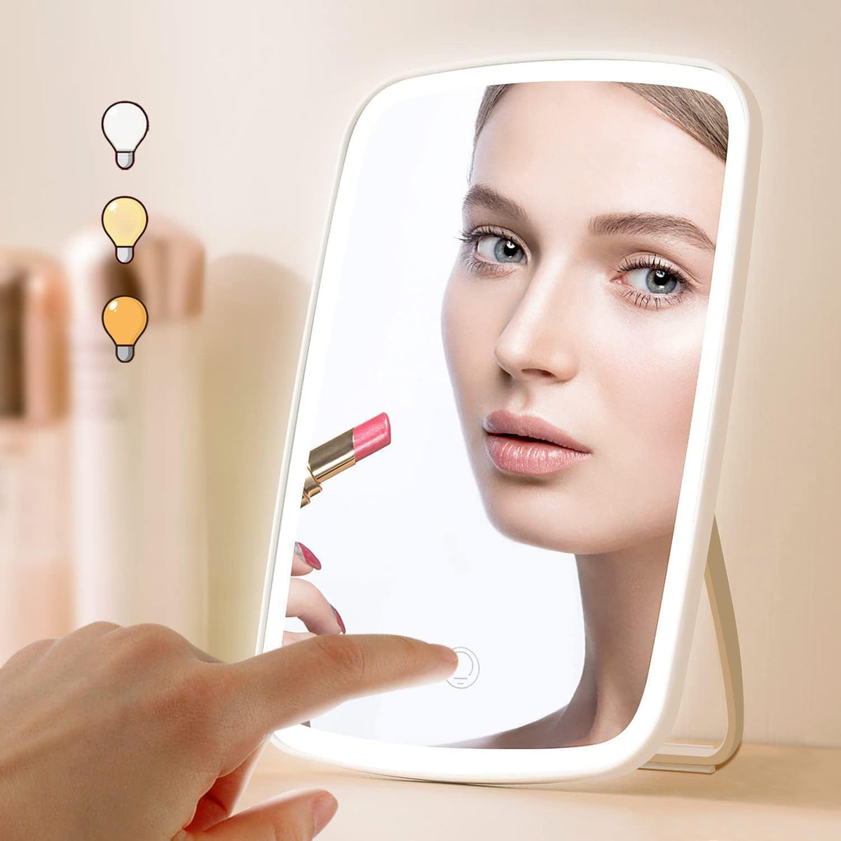 Touch Screen LED Makeup Mirror