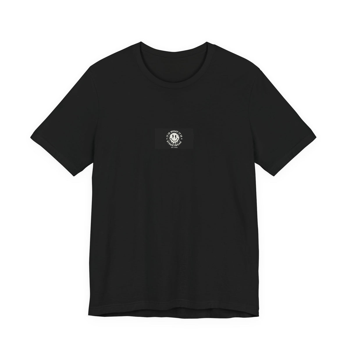 Barbed Wire Streetwear Tee in black - front view, unisex graphic t-shirt UAE