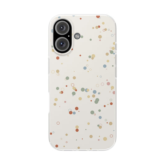 Pastel Confetti Phone Case - aesthetic dot print cover for iPhone and Samsung