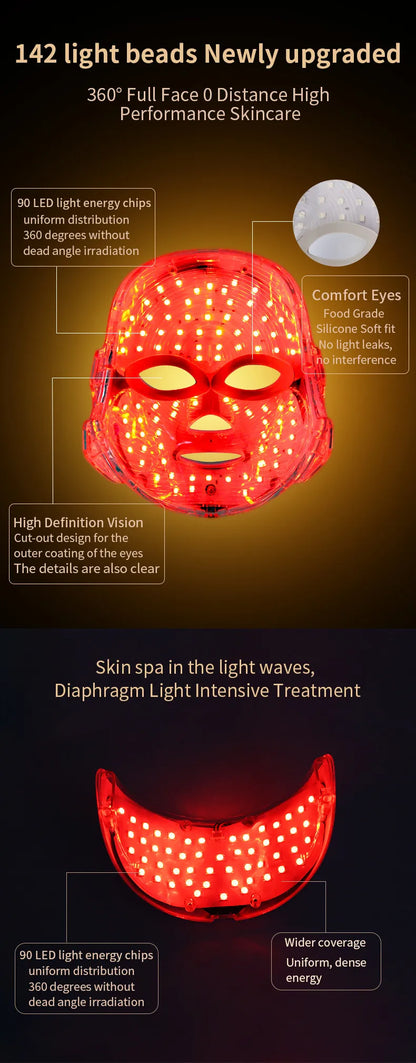 7-Color LED Facial Mask - in use