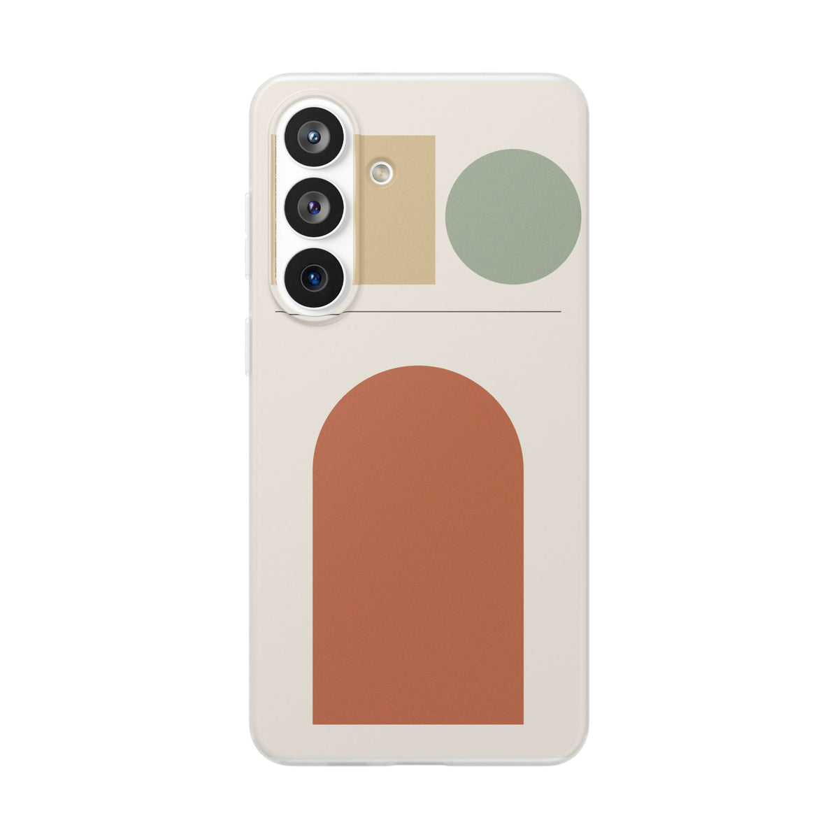 Terracotta Bauhaus Phone Case – Minimal Geometric Cover for iPhone & Samsung
