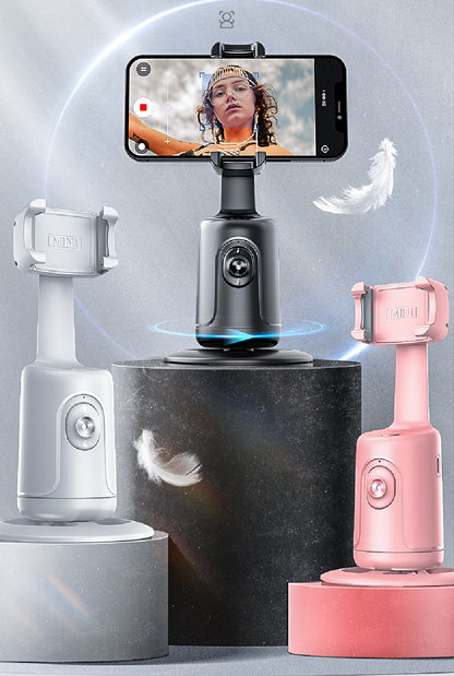 360 auto face-tracking gimbal holding a smartphone