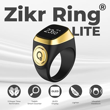 iQIBLA Smart Tasbih Zikr Ring- Muslim Prayer- Prayer timing reminder