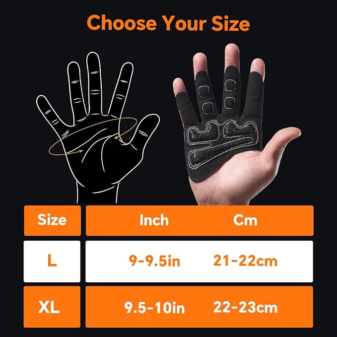 Partial Weight Lifting Gloves, Breathable Fingerless Workout Gloves
