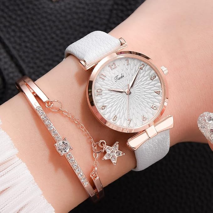 Women Watches and Bracelet Set Elegant