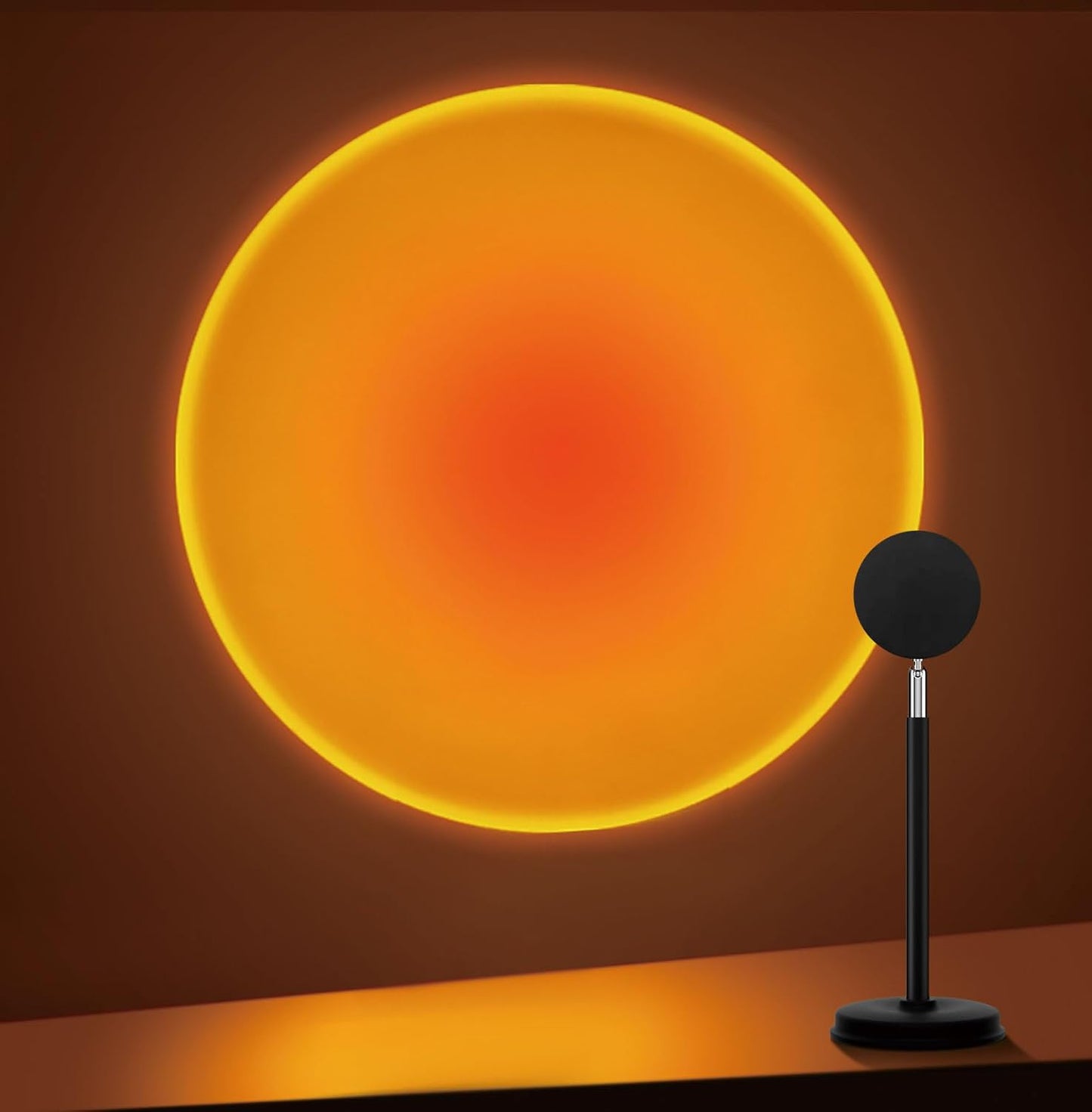 Sunset Projection Lamp – 180° Rotating LED Rainbow Night Light