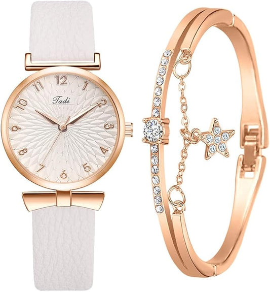 Women Watches and Bracelet Set Elegant