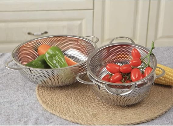 MOMENT Multipurpose Stainless Steel Colander 25CM Strainer Drainer