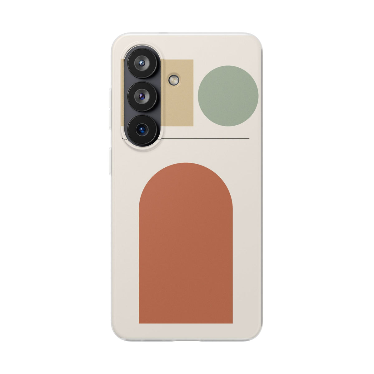 Terracotta Bauhaus Phone Case – Minimal Geometric Cover for iPhone & Samsung