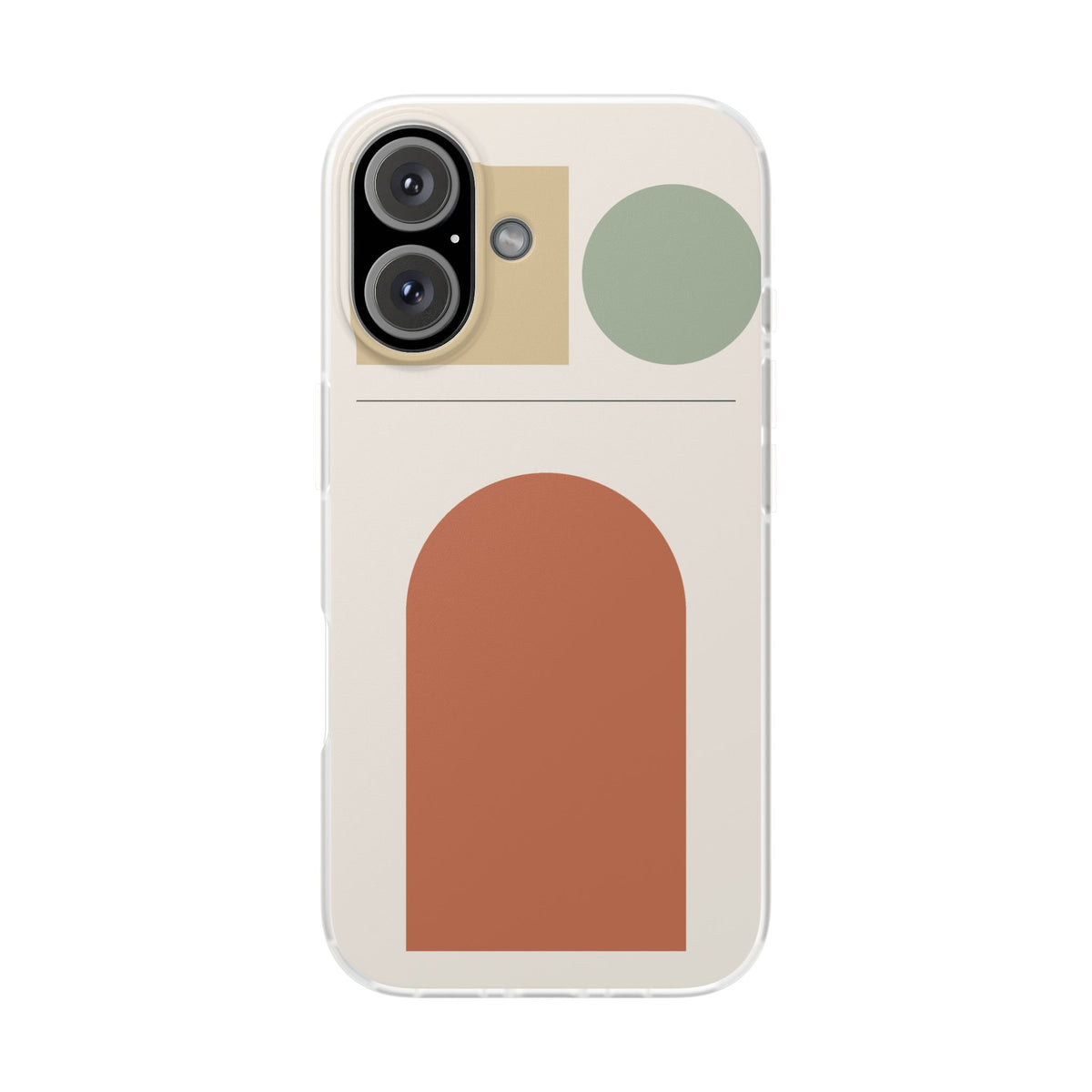 Terracotta Bauhaus Phone Case - minimal geometric cover for iPhone and Samsung