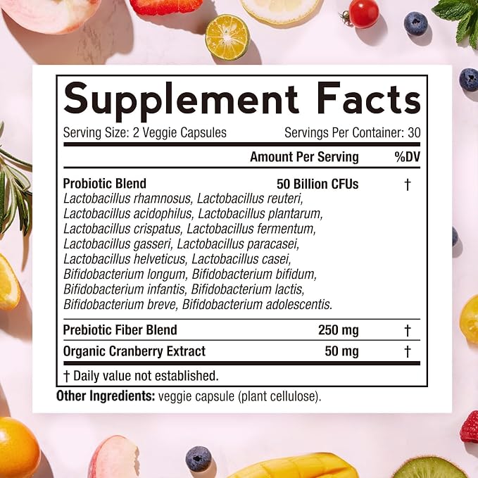 Omni Recipes Probiotic for Women, 60 Caps 50 Billion CFU 16 Strains