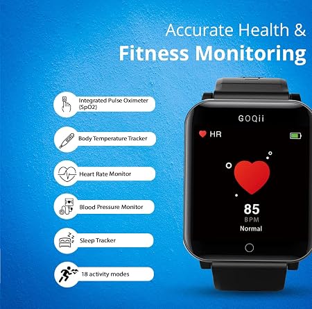 Goqii Smart Vital Fitness Spo2, Body Temperature