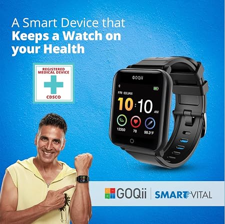 Goqii Smart Vital Fitness Spo2, Body Temperature