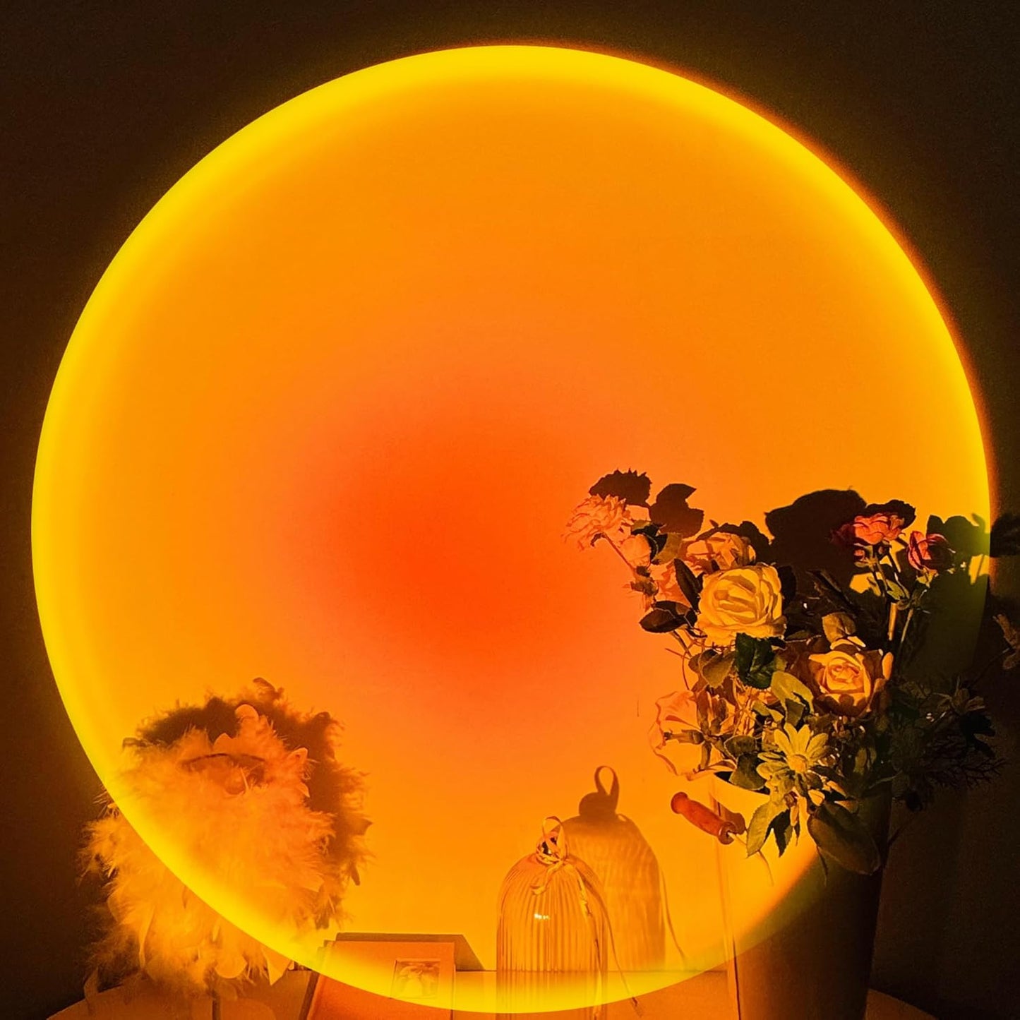 Sunset Projection Lamp – 180° Rotating LED Rainbow Night Light