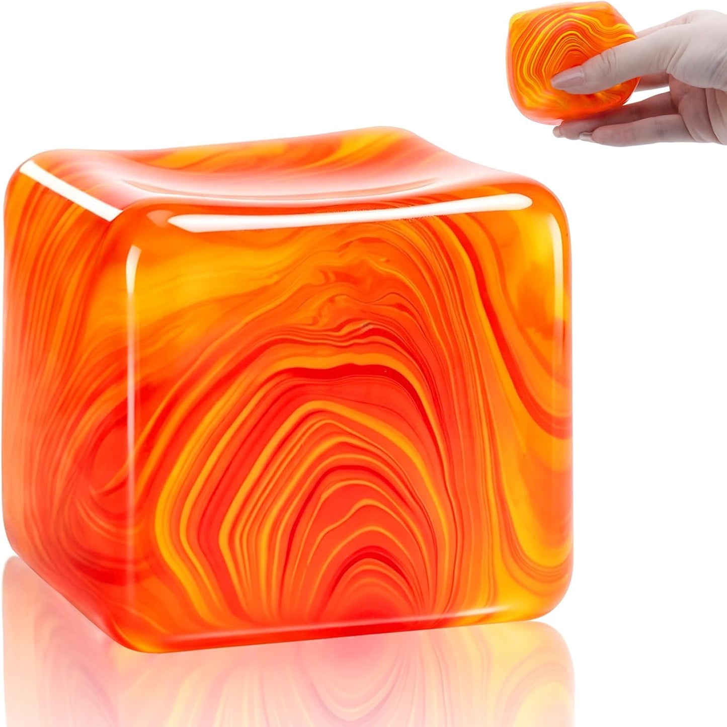 Slow Rising Stress Cube & Dough Ball Set | Soft Fidget Squishy Toys for Kids & Adults
