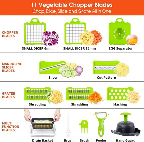 SNIFITAR Vegetable Chopper, Pro Onion Chopper, 14 in 1Multifunctional