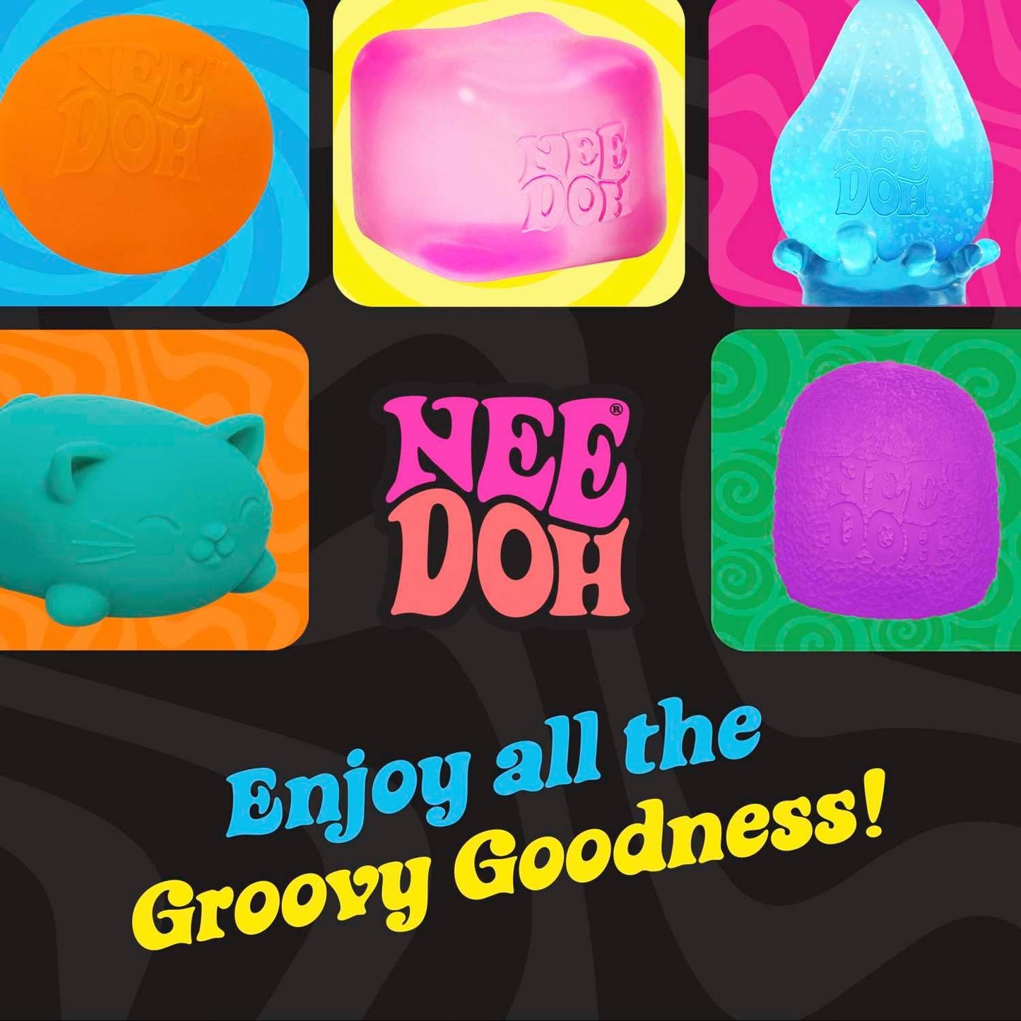 NeeDoh Nice Cube Glow in the Dark | Super Solid Squish Sensory Toy by Schylling
