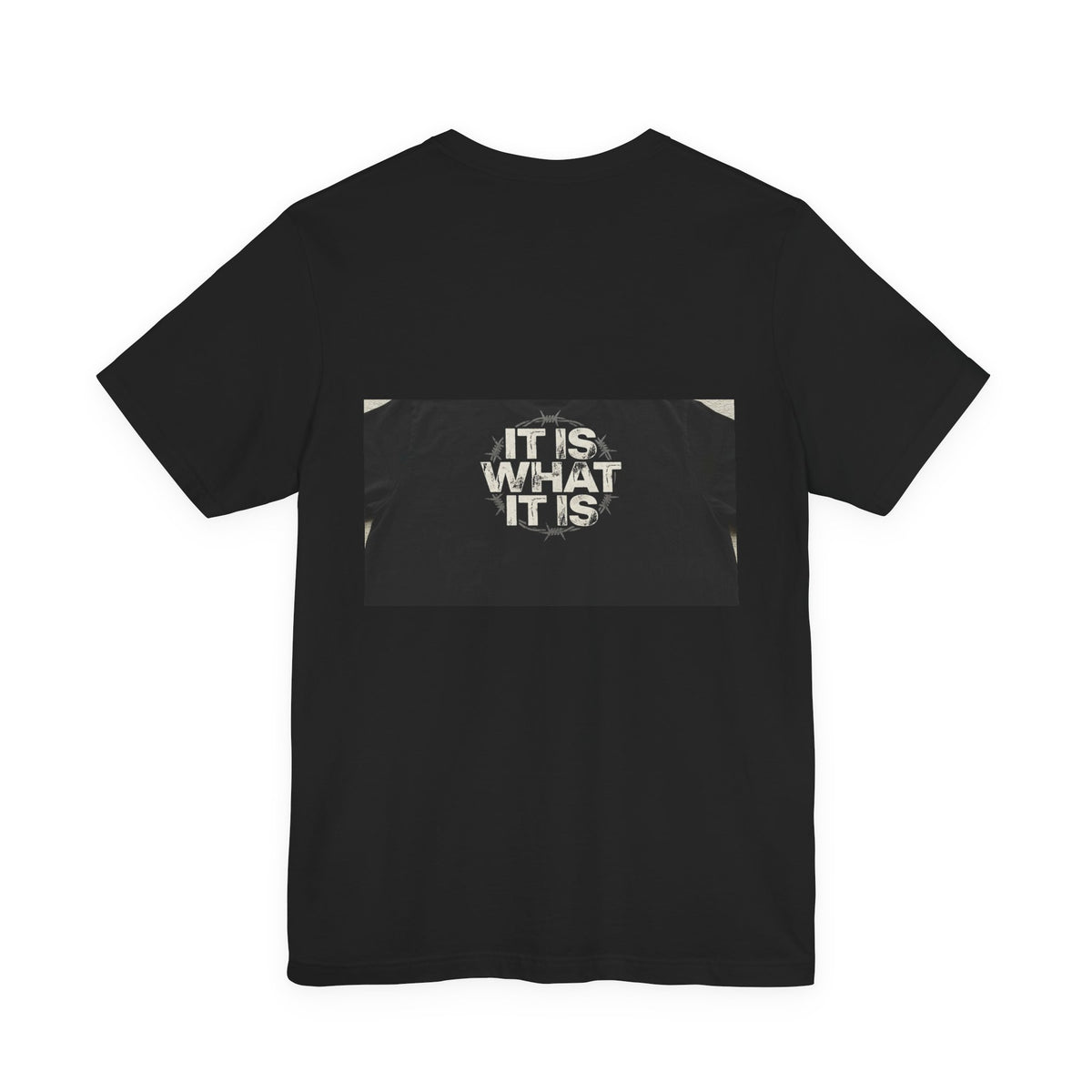 Barbed Wire Streetwear Tee - back print detail, grunge style unisex tee