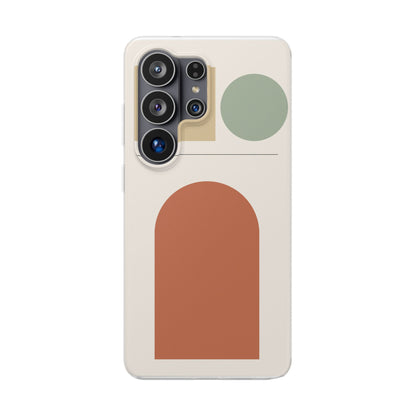 Terracotta Bauhaus Phone Case – Minimal Geometric Cover for iPhone & Samsung