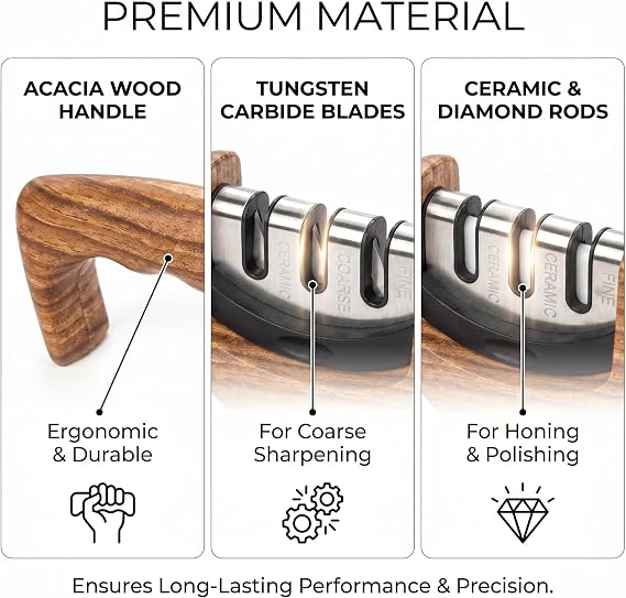 Nova Vibes 3-Stage Handheld Knife Sharpener