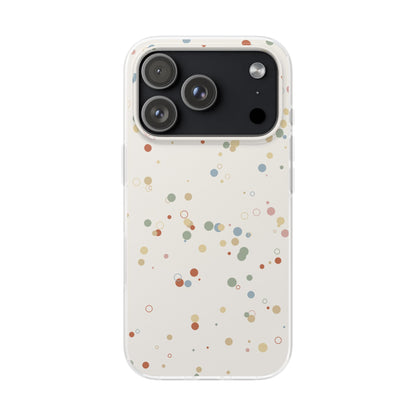 Pastel Confetti Phone Case close-up of confetti dot pattern