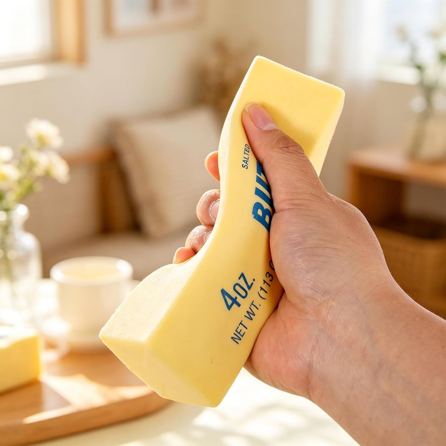 Giant Butter Squeeze Toy | Slow Rising Butter Stick Stress Reliever & Anxiety Relief Toy