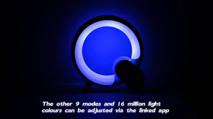 Alarm clock in colour atmosphere lighting mode