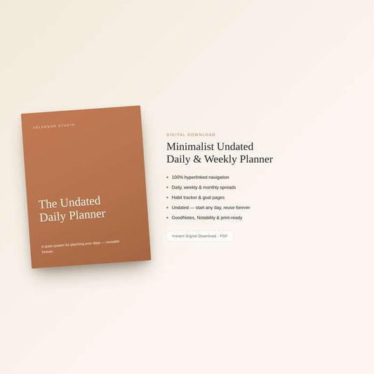 Undated Digital Planner cover